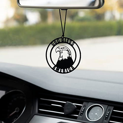 Rear View Mirror Accessories - Car Mirror Hanging Accessories - Car Pendant, Car Charms Ornament - Swinging Ornaments Cars Accessory for Men and Women Hanger - Black (American Bald Eagle) - style: American Bald Eagle