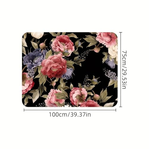 Universal Car Trunk Mat 29" x 39", Pink Retro Peony All Weather Trunk Protection Cargo Liner, Durable Cargo Mat Rear Trunk Liner, Stylish Vehicle Interior Accessories Suitable for Most Car Models - color: Pink Retro Peony