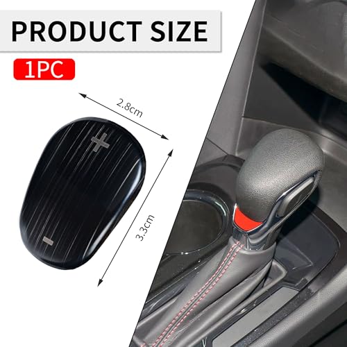 Auto Car Gear Shift Knob Cover Sticker Stainless Steel for Chevrolet Equinox 2018-2020 Black