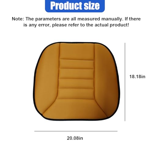 Car Seat Cushion Pad, Memory Foam Automotive Butt Cushion with Non-Slip Silicone Bottom, Breathable Driver Seat Protector for Vehicle, Home and Office Chairs (Orange) - color: Orange