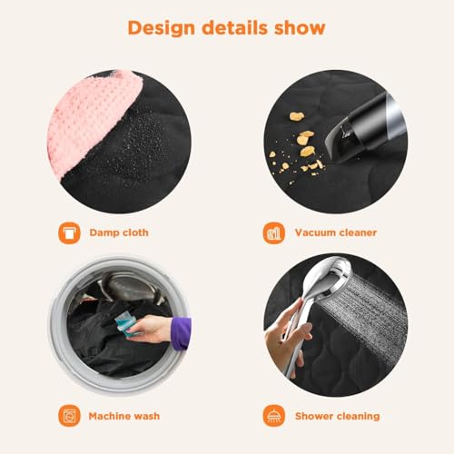 Waterproof Dog Car Seat Cover for Back Seat,Collapsible Scratchproof Dog Car Seats Covers,Nonslip Dogs Seat Cover with Mesh Window,Storage Pocket,Side Flaps,Universal Size Fit for Car/Truck/SUV