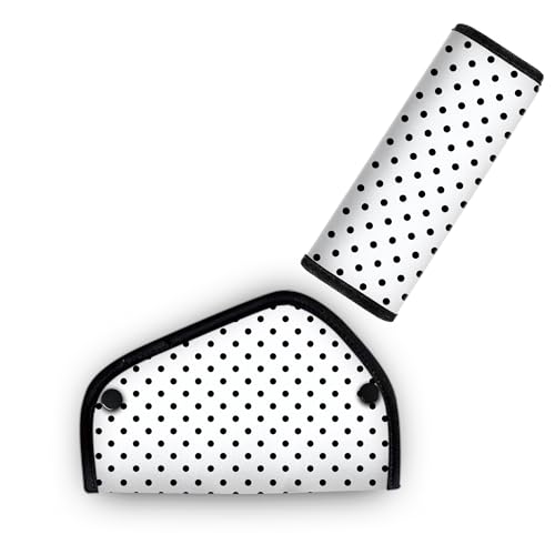 Kid's Seat Belt Cover Pad, Neck & Abdomen Cushion for Children- Soft and Breathable Straps Cover Support (Polka Dot) - color: Polka Dot