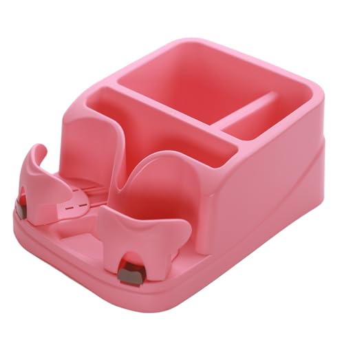 Car Center Console with Adjustable Cup Holders, Universal Center Console Organizer for Truck, Cars, Minivans, Suvs, Truck Floor Console, Bench Seat Center Console (Pink) - color: Pink
