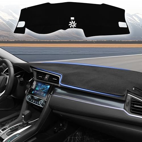 YYCKE Dash Cover Mat Custom Accessories Dashboard Pad Fit for 2022-2024 2025 2026 Honda Civic Accessories Dashboard Pad Carpet Protector - size: Honda Civic 2022-2026