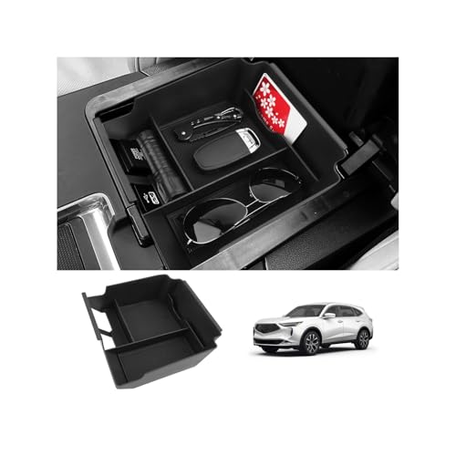 LUWU 2024 A cura MDX Center Console Organizer for 2022 2023 2024 A cura MDX Accessories Armrest Console Storage Box Insert Tray ABS Material Black (NOT FOR 2025 2026 Model) - color: 2022-2024 MDX Center Console Organizer