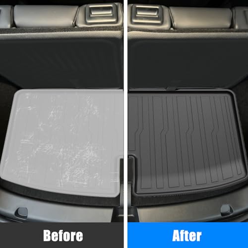 Truck Trunk Mat Set for Model Y 2020-2024, MERXENG Car Trunk Protector All-Weather Rear Cargo Area Mat Storage Box Mat & 3rd Row Protective Floor Mat for Model Y 2020-2025 7-Seat - size: for Model Y Set 2020-2024