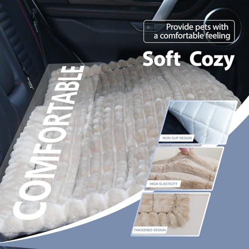 Dog Car Seat Waterproof Bed Cover Non-Slip Car Back Seat Soft and Comfortabl Pet Bed Mat Car Blanket for Travel Backseat Extender Seat Covers Dog Bed for Cars Trucks and SUVs (Brown Cover 23.6” x 51”) - color: Waterproof Brown Cover
