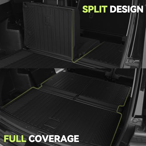 Tongama-Floor Mats for 2022-2026 Nissan Pathfinder 7 Seat with Bucket Seats, All Weather TPE Trunk Mat with Backrest Mat & 2nd Row Backrest Mats & Cargo Net & Full Coverage Door Sill Guards Kit