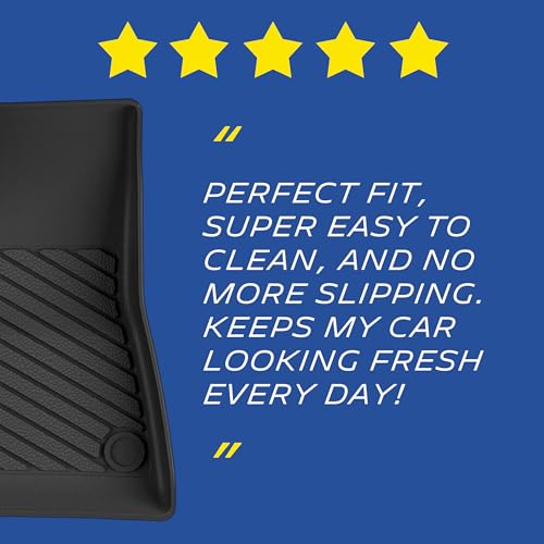Michelin Vehicle Mat, All-Weather TPE Custom Fit Liner for Tesla Model 3 Floor Mats 2017-2023(3 Piece), Premier