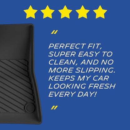 Michelin Vehicle Mat, All-Weather TPE Custom Fit Liner for Tesla Model 3 Floor Mats 2017-2023(3 Piece), Premier
