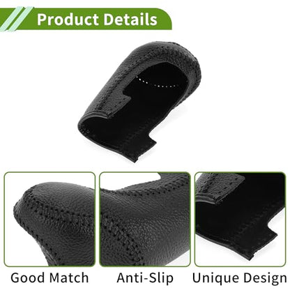 Gear Shift Knob Cover for Chevrolet Malibu 2016-2020 Anti-Slip Black Stick Shifting Handle Protector Faux Leather 1 Pc