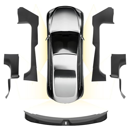 3W Tesla Model 3 Hignland Door Sill Protector 2024 2025 2026 Front & Rear, Rear Bumper, Trunk Sill Protector, Door Entry Guard, Edge Guards, TPE Customized Accessories - size: Model 3 2024-2026| 4-Door Sills w/ Bumper
