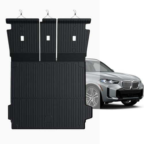 Cargo Mat with Backrest Mats for 2019-2025 2026 BMW X5 G05, All-Weather TPE Cargo Liner Trunk Mat with Seat Back Covers for BMW X5 Accessories (Only for 5 Seats)