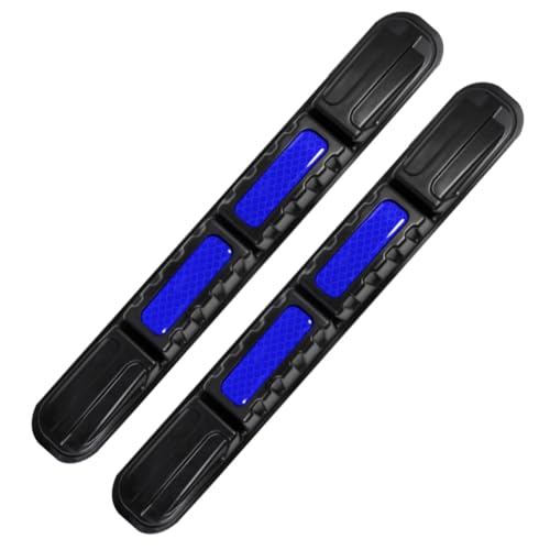 YoRise 2PCS Car Bumper Guard Strip, Anti-Collision Anti-Scratch Car Bumper Protector Trim with Reflective Patch, Foldable Door Edge Guard for Most Cars (Blue) - color: Blue