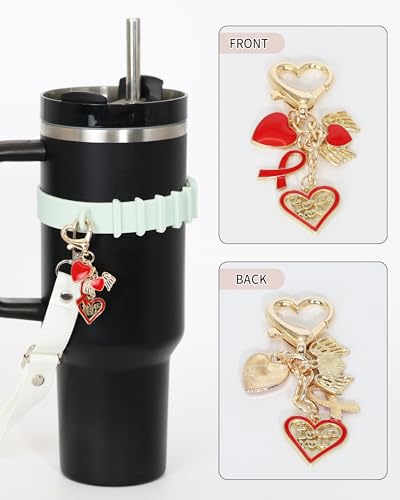 Key Chain Purse Charms - Bag Charms Keychain for Handbag, Car Keychain Wallet Accessories for Women - color: Angle Heart