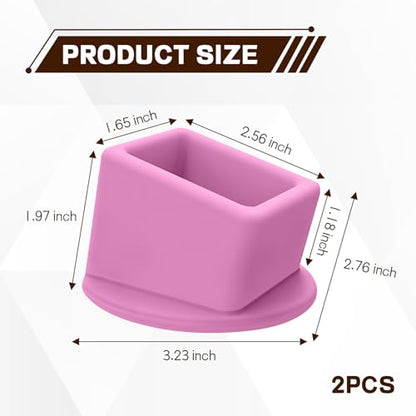 2PCS Car Seat Belt Buckle Holder, Easy Access Silicone Auto Seatbelt Buckle Booster, Seat Belt Buckles Fixer Cover Makes Receptacle Stand Upright Buckling for Kids, Car Accessories (Pink) - color: Pink