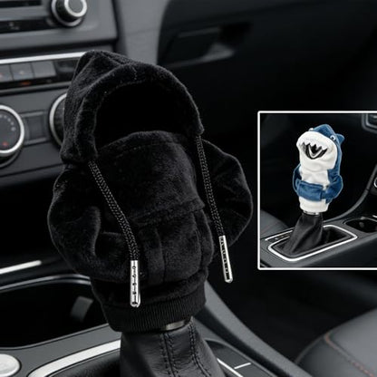 Gear Stick Sweater Shift Knob Hoodie and Cover Set, Shifter Protector and Sweater for Automotive Interior, Funny Car Gear Stick Cover for Vehicle, Universal Accessory for Most Cars
