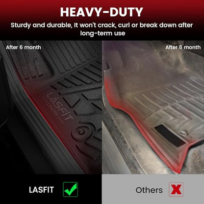 LASFIT Floor Mats 2021-2026 & Only 7 Seats (Not for 8/9 Seats) for Chevrolet Chevy Tahoe/GMC Yukon (Only Yukon, Not Fit Yukon XL) /Cadillac Escalade (Only Escalade, Not Fit Escalade ESV) - size: 2021-2026 |For Tahoe/Escalade/Yukon| Floor Mats