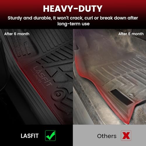LASFIT Floor Mats for Chevrolet Chevy Suburban/GMC Yukon XL & Yukon XL Denali/Cadillac Escalade ESV 2021-2026 & 7 Seats (Not Fit 8 Seats), All Weather TPE Custom Fit Floor Mats for Cars, 3 Rows - size: 2021-2026 |For Suburban/Yukon XL/Escalade ESV|