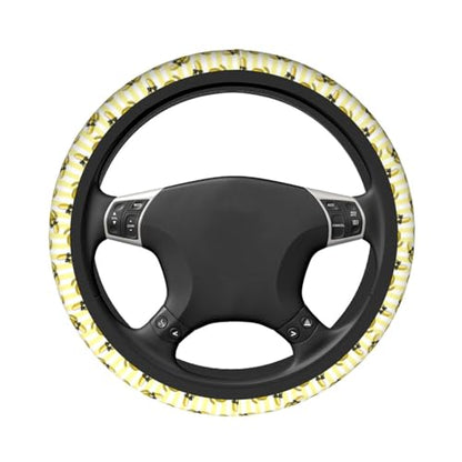 Banana Steering Wheel Covers Non Slip Neoprene Universal 15 Inch Steering Wheel Protector Car Cover for Men Women - color: Banana