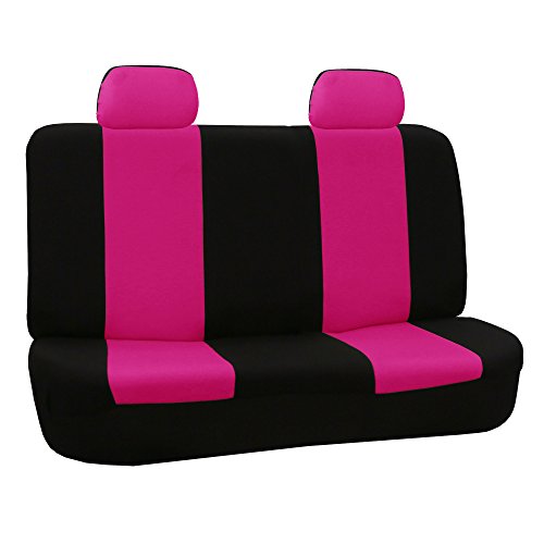 FH Group Car Seat Cover Rear Seat Cover for Back Seat Cloth - Universal Fit for Cars with Solid Bench, Pink Car Seat Protector for Dogs and Kids, Car Interior Accessories for SUV, Sedan and Van