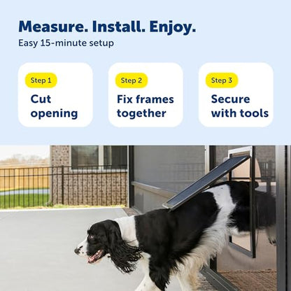 PetSafe Dog Door for Screen Door Size Large for Dogs and Cats up to 100 lb Use in Screen Doors Window Screens and Porch Screens