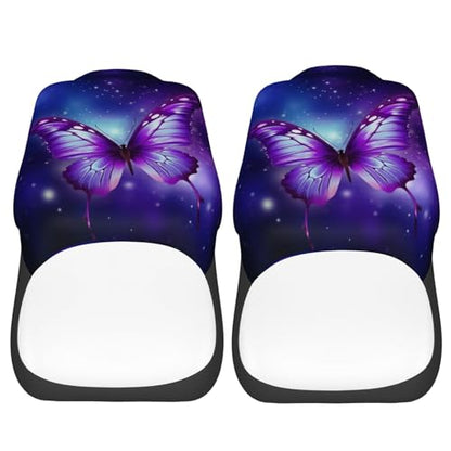 Dujiea Flying Butterfly Car Front Seat Covers 2 Pcs Universal Auto Seat Covers Front Seats Only, Vehicle Bucket Seat Protectors Fit for Most Car SUV Sedan and Truck - color: Flying Butterfly