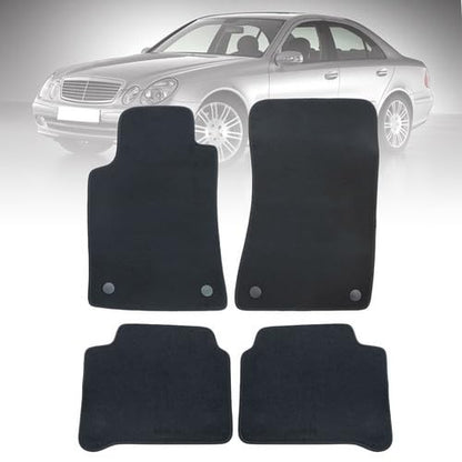 GXARTS Car Floor Mats Carpet Full Set All-Weather Protect Fit for Mercedes-Benz W211 E-Class E280/E320/E350/E500/E550 2003 2004 2005 2006 2007 2008 2009 | Waterproof Car Mats with Anti-Slip Backing