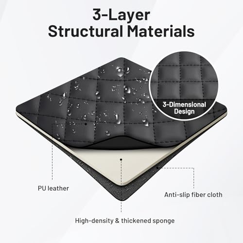 Autorder Center Console Cover for 2024 2025 2026 Toyota Tacoma Accessories Armrest Cover Anti-Scratch Middle Console Pad Leather Armrest Cushion Protector Black - size: 24-26 Tacoma Armrest Cushion