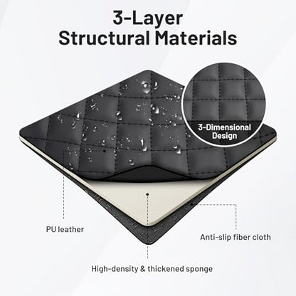 Autorder Center Console Cover for 2024 2025 2026 Toyota Tacoma Accessories Armrest Cover Anti-Scratch Middle Console Pad Leather Armrest Cushion Protector Black - size: 24-26 Tacoma Armrest Cushion