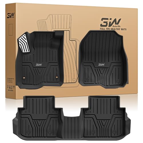 3W Floor Mats with Metal Pedals Fit for Honda CR-V 2023 2024 2025 2026 (Include Hybrid & CRV FCEV), All Weather TPE Waterproof Custom Fit Honda CRV Floor Liner 1st, 2nd Row Car Accessories Black - size: 2.Honda CR-V 2023-2026 Floor Mats