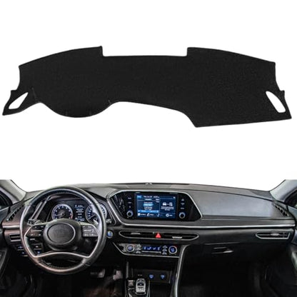 Dash Cover Mat Custom Fit for Hyundai Sonata/Sonata Hybrid 2020 2021 2022 2023, Dashboard Cover Pad Protector (Black) F166 - color: 20-23 Black