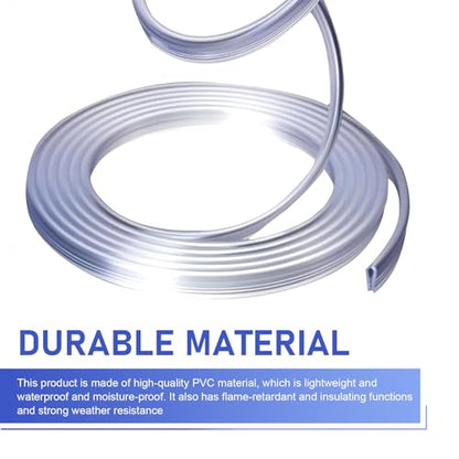 Car Door Edge Guard, 16.4 ' Scratch-Resistant U-Shaped Cuttable Protective Trim with Double-Sided Tape, Waterproof Cushioning Invisible Door Entry Guard, Universal Sealing Strip (Transparent)