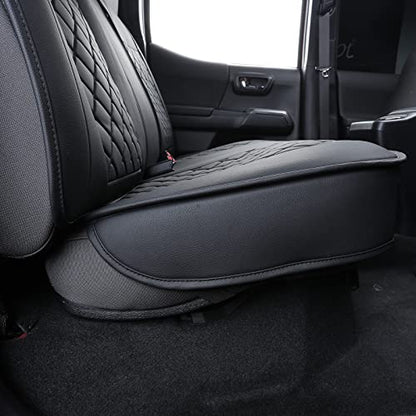 Tomatoman Tacoma Seat Covers Customized for 2005-2025 2026 Sport Extended SR V6 Pickup Truck, Waterproof Faux Leather Car Cushions(Rear Seat, Black) - color: Rear Seat/Black