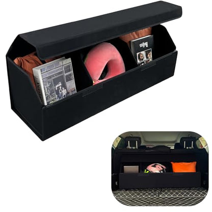 Collapsible Trunk Organizer for Cars, Custom Fit for Toyota Camry 2018-2025 Sedan, 30.7x11x11 Inches Foldable Car Storage Box with Suede Fabric, for Groceries, Sports, Travel & Emergency Kits