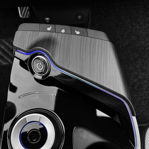 YOUTOOCAR 2PCS Gear Shift Panel Trim Covers Compatible with Kia EV6 2022-2026 Accessories (Wood Grain)