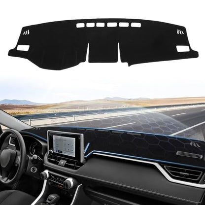 Sunsdrew Dash Cover for 2019-2025 Toyota Rav4 Dashboard Cover Mat for Rav4 Accessories Sunshade Nonslip Mesh Protector No Glare - size: 19+RAV4 Dash Cover