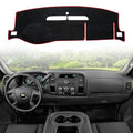 Dashboard Dash Cover Mat for 2007-2014 Chevy Chevrolet Silverado 1500 2500 3500 LTZ Polyester Custom Fit Silverado Dash Cover with Two Glove Boxes Red Trim (Silverado 2007-2014, LTZ) - size: Chevy Silverado LTZ 2007-2013 Red Border