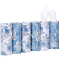 Ctosree Car Tissues Holder with Facial Tissues-6pk- Travel Tissue Tubes Box Container Fit for Car Cup Holder Tissues Floral Cylinder(Blue,White)