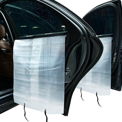 NEWISHTOOL Window Tint Tool, 4 Packs Car Door Panel Cover Waterproof Guard Protection for Car Window Film Tint Application, Reusable PET Water Shield Cover - size: 4-Set