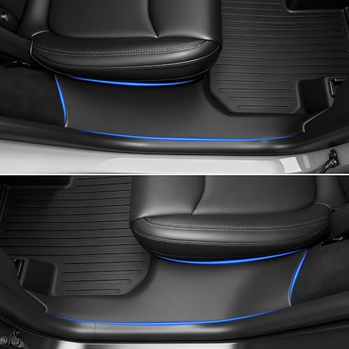 SUPER LINER 2025 2026 Tesla Model Y Juniper Floor Mats & Accessories & Extra-Thick TPE Cargo Liners CabinProtect™ for 5-Seater | All-Weather Pet & Child-Friendly System(Only fit Premium&Performance) - size: 9-Piece Set | Large