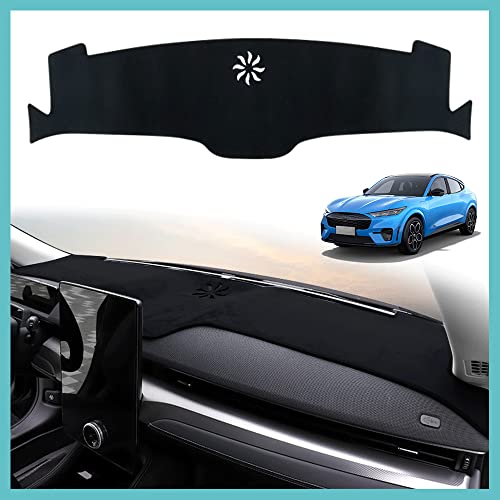 BestEvMod for Mach E Dashboard Cover Mat Accessories No Glare, Flannel Dash Covers Dash Mat Cover Anti Slip Sunshade No Glare Compatible with Mustang Mach E Interior Accessories 2021-2026 - size: Mach-E