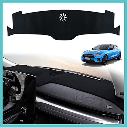 BestEvMod for Mach E Dashboard Cover Mat Accessories No Glare, Flannel Dash Covers Dash Mat Cover Anti Slip Sunshade No Glare Compatible with Mustang Mach E Interior Accessories 2021-2026 - size: Mach-E