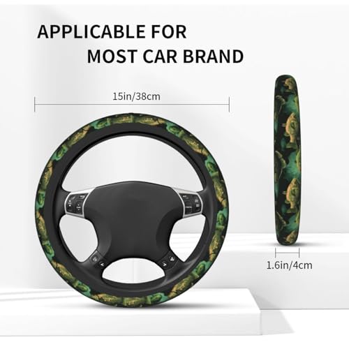 Fish Steering Wheel Covers Non Slip Neoprene Universal 15 Inch Steering Wheel Protector Car Cover for Men Women - color: Fish