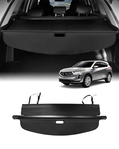 Powerty Retractable Cargo Cover for 2019-2025 2026 Acura RDX, Canvas Texture Trunk Cover Privacy Screen Rear Security Shade for RDX Accessories (with Extented Cover) - size: 2019-2025 | Acura RDX