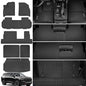 Floor Mats & Trunk Mat for All-New 2024 2025 Chevrolet/Chevy Traverse (8 Seats) with Backrest Mat All Weather Protection TPE Rubber Full Set Floor Liners Automotive Accessories, Black - size: Full Set Mats for 2024-2025 Traverse 8 Seats
