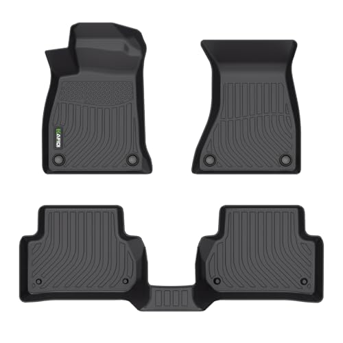 HAFIDI® Floor Mats Fit for Audi A4 2017-2025 All Weather Protection TPE Car Floor Liners, Fits 1st & 2nd Row Full Set Custom Accessories, Black - style: 35) For Audi A4 17-25 Floor Mats