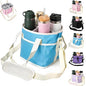 Drink Carrier Bag for 4 Cups, Insulated Drink Carrier with 4 Compartments, Portable Tumbler Holder with Adjustable Strap, Drink Caddy Tote for Coffee, Travel, Takeout & Outings (Blue) - color: Blue