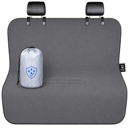 Waterproof Rear Bench Seat Cover for Kids and Pets, 3-Layer Back Seat Protector for SUVs, Sedans and Minivans, Machine Washable Non-Slip Towel Seat Cover for Spills, Pet Hair and Daily Mess