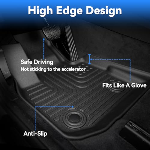 Hutisya-Floor Mats & Cargo Liner Set Fit for 2021-2025 Acura TLX All Weather Protection Anti-Slip & Durable TPE Full Set Liners Automotive Accessories-Black - style: 1)For TLX 2021-2025 Full Set